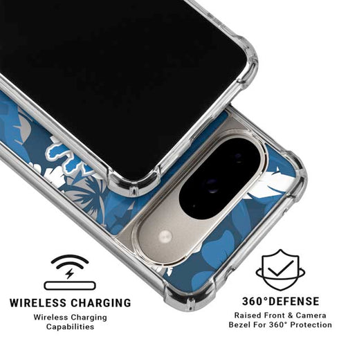 NFL Detroit Lions Tropical Print Google Pixel 10 Clear Case